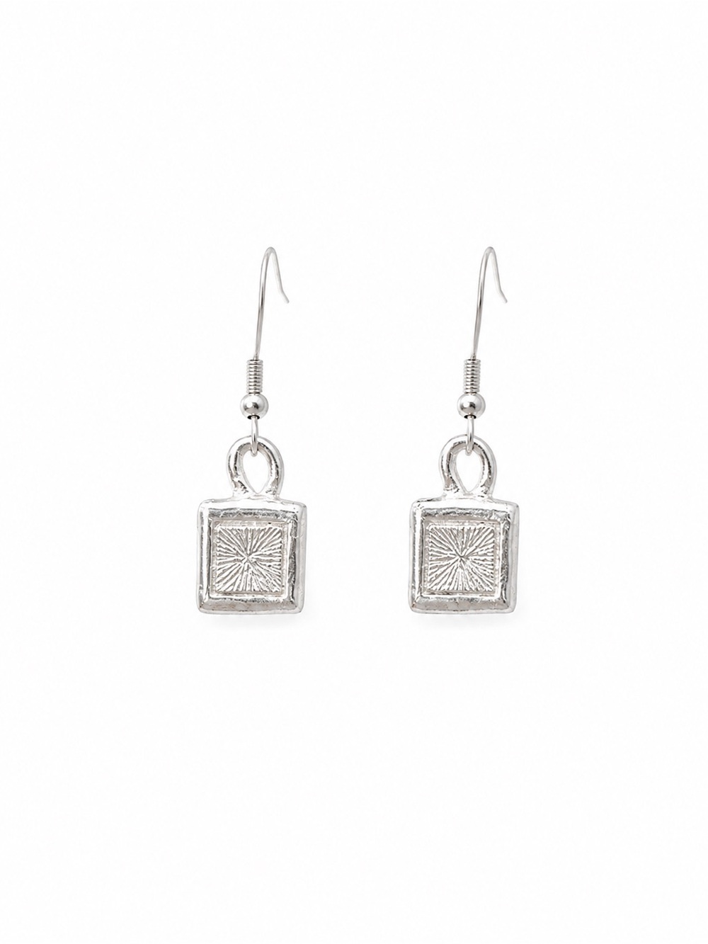 Ø | Mini Starburst Tile Earrings - 999 Fine Silver